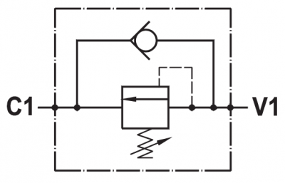 Direct acting sequence valve, line mounted