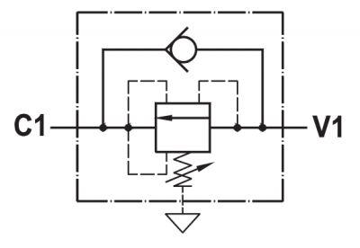 Direct acting sequence valve, cartridge version, SAE 08 cavity