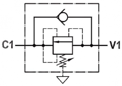 Direct acting sequence valve, cartridge version, SAE 10 cavity