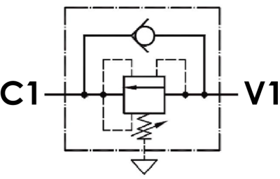 Direct acting sequence valve, cartridge version, SAE 12 cavity