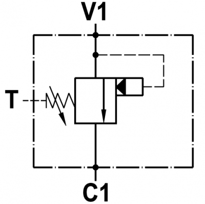 Sequence valve pilot operated, spool type