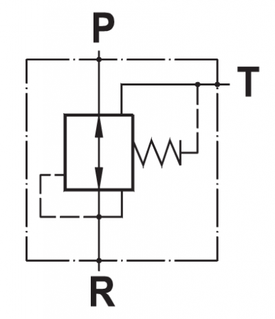 Pressure reducing valve, direct acting, fixed setting