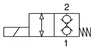 2 way, direct operated electric valve, normally closed