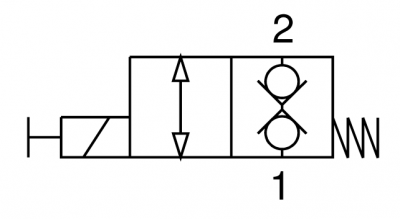 2 way, direct operated electric valve, normally closed