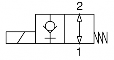 2 way, direct operated electric valve, normally open