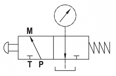 Shut off pressure gauge valve, panel mounting